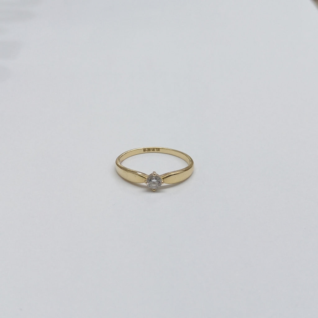 ANILLITO, SOLITARIO ORO 14 K 1.9 GRMS (SEMINUEVO)