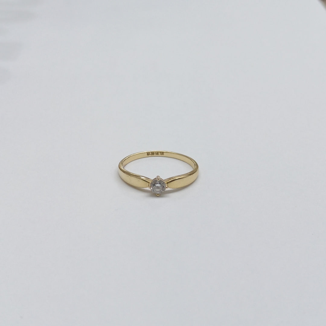 ANILLITO, SOLITARIO ORO 14 K 1.9 GRMS (SEMINUEVO)