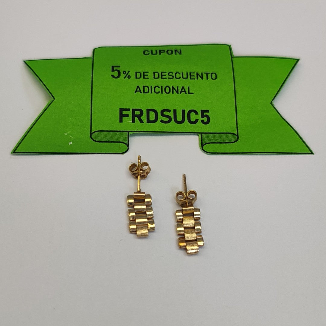 ARETES PAR ORO 14 K 1.6 GRMS (SEMINUEVO)