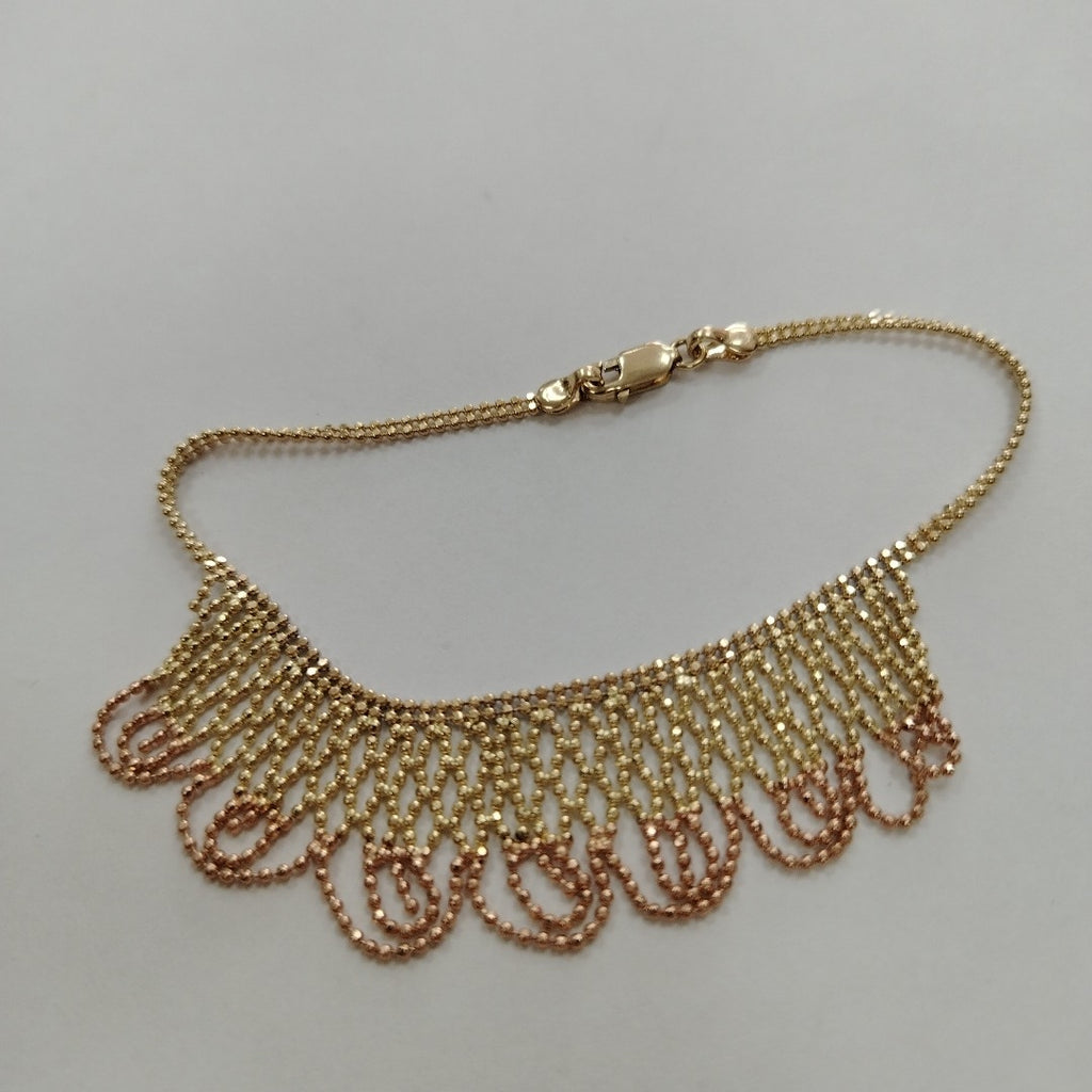 PULSERA ORO, ORO COMBINADO 10 K 6.6 GRMS (SEMINUEVO)