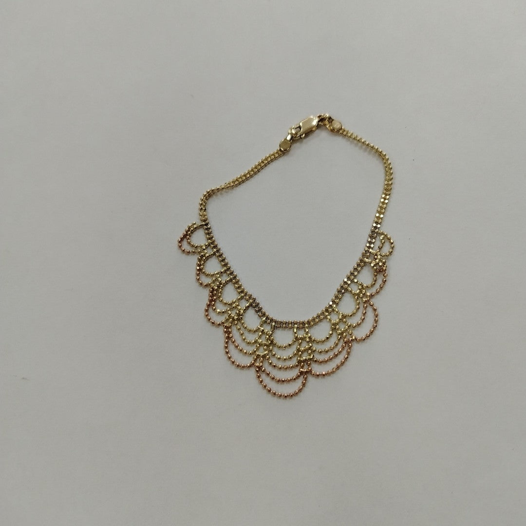 PULSERA ORO, ORO COMBINADO 10 K 4.4 GRMS (SEMINUEVO)