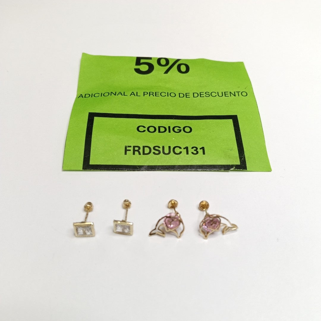 BROQUELES PAR ORO 10 K 1.1 GRMS (SEMINUEVO)