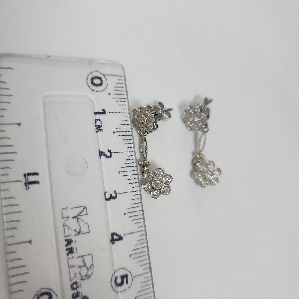 BROQUELES PAR ORO BLANCO 14 K 3 GRMS (SEMINUEVO)
