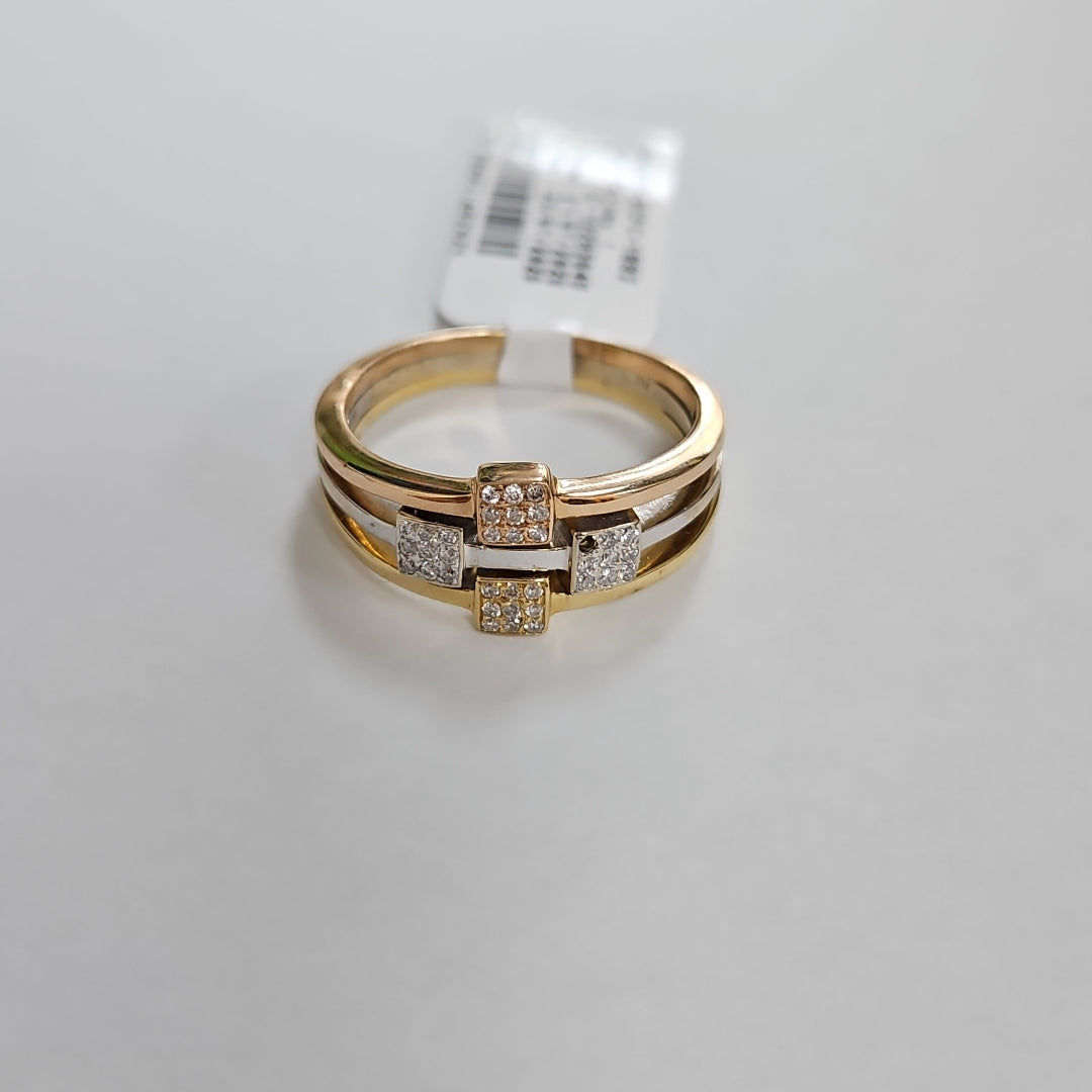 ANILLO ORO COMBINADO 18 K 7,40 GRMS (SEMINUEVO)