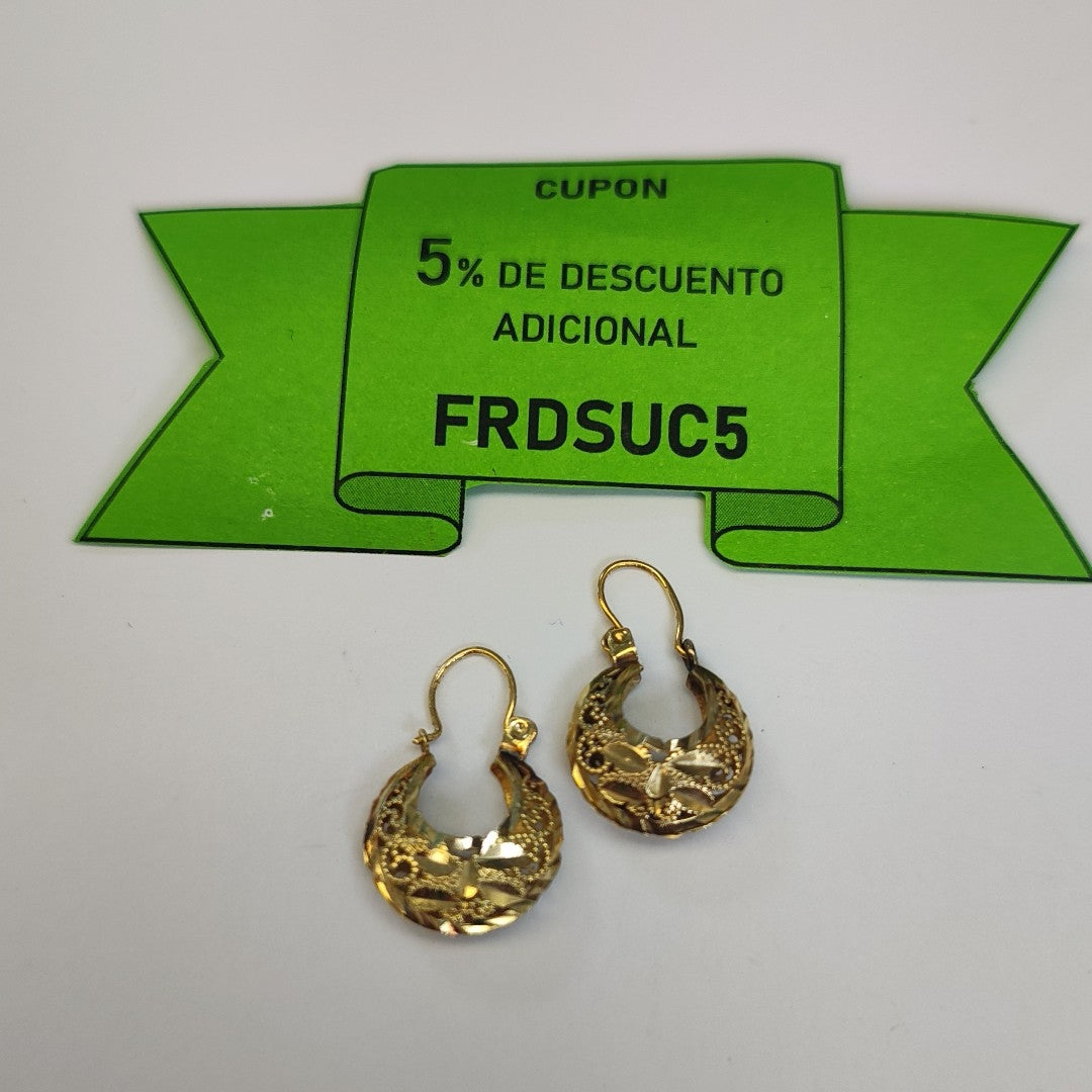 ARRACADAS PAR ORO 14 K 2.3 GRMS (SEMINUEVO)
