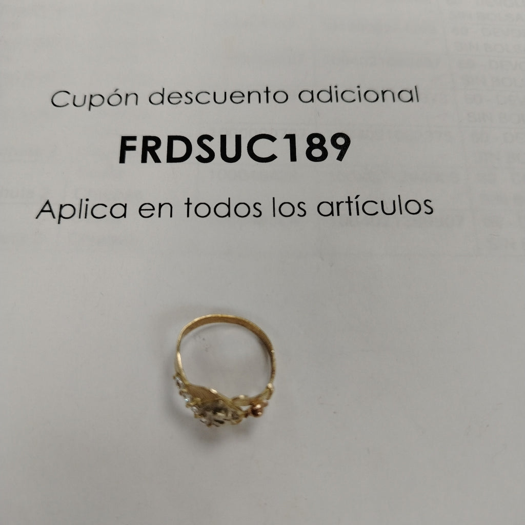 ANILLITO ORO COMBINADO 10 K 2.4 GRMS (SEMINUEVO)