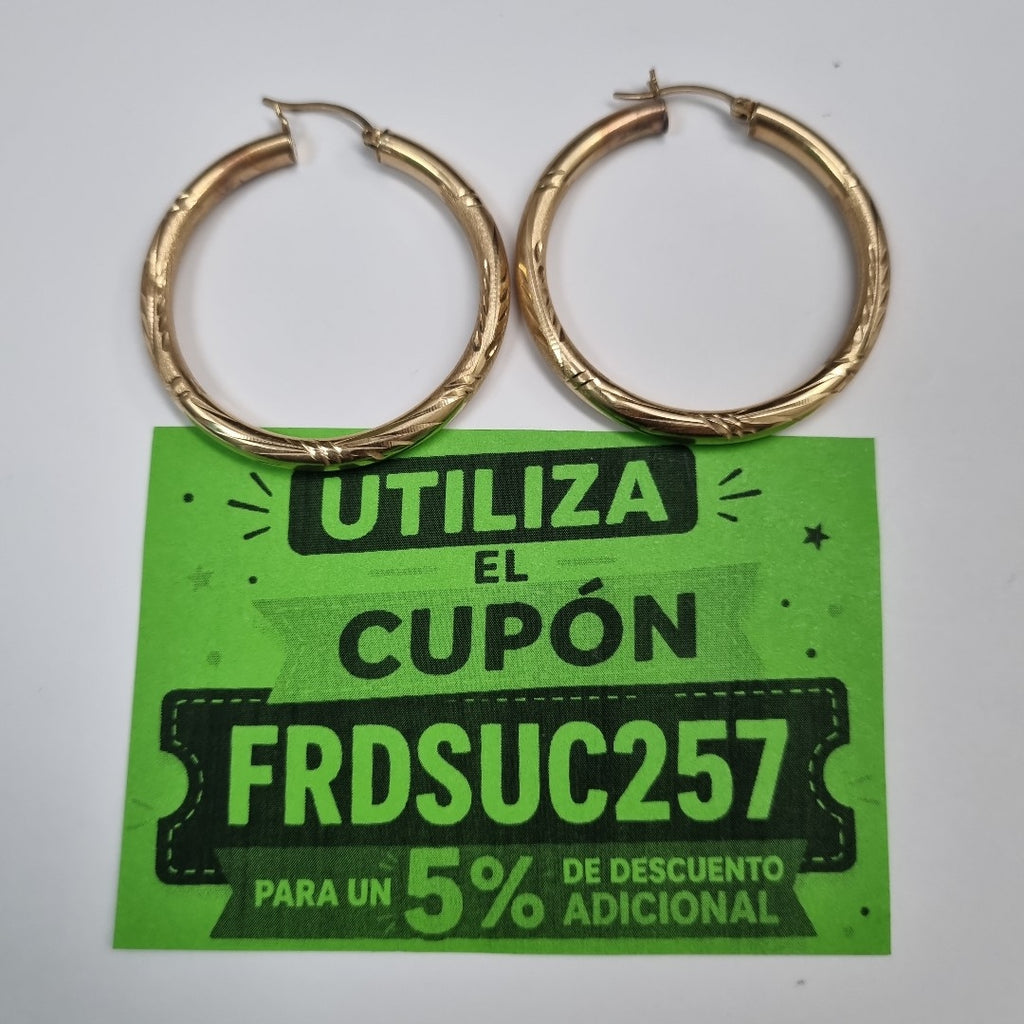ARRACADAS PAR ORO 14 K 4,90 GRMS (SEMINUEVO)