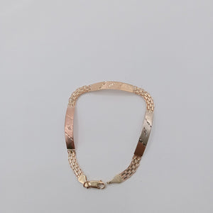 PULSERA ORO COMBINADO 10 K 4.6 GRMS (SEMINUEVO)