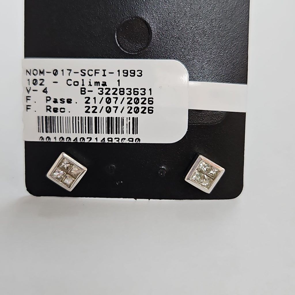 BROQUELES PAR ORO BLANCO 14 K 2,10 GRMS (SEMINUEVO)