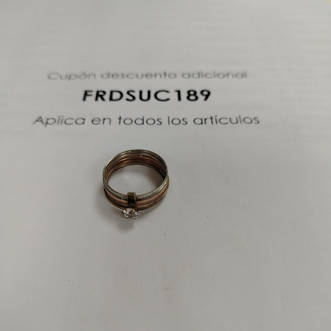SEMANARIO DE ARGOLLAS ORO COMBINADO 10 K 3.4 GRMS (SEMINUEVO)