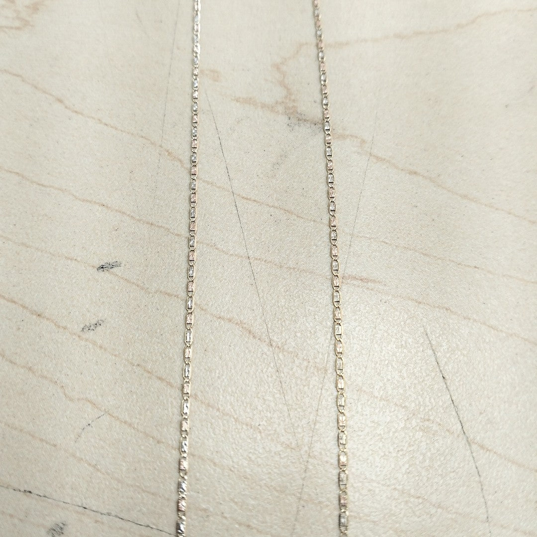 CADENA ORO COMBINADO 14 K 1 GRMS (SEMINUEVO)