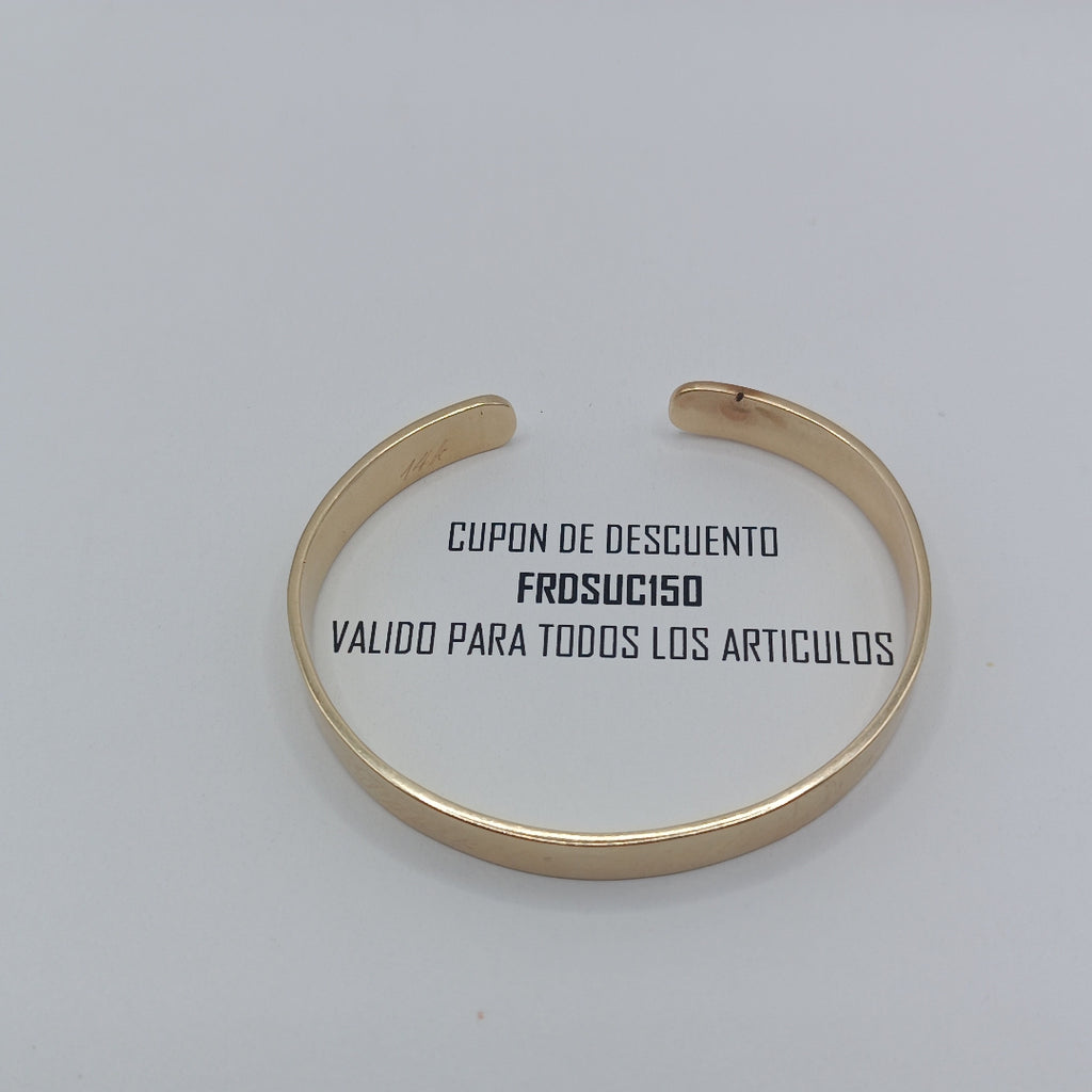 PULSERA RIGIDA ORO 14 K 23.2 GRMS (SEMINUEVO)