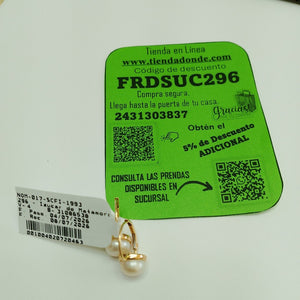 ARETES PAR ORO 14 K 1.9 GRMS (SEMINUEVO)