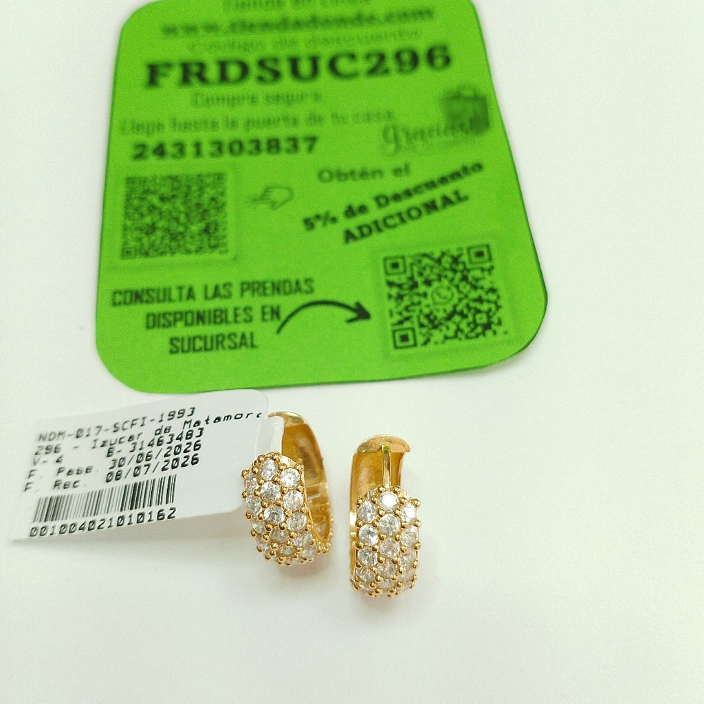 ARRACADAS PAR ORO 14 K 4 GRMS (SEMINUEVO)
