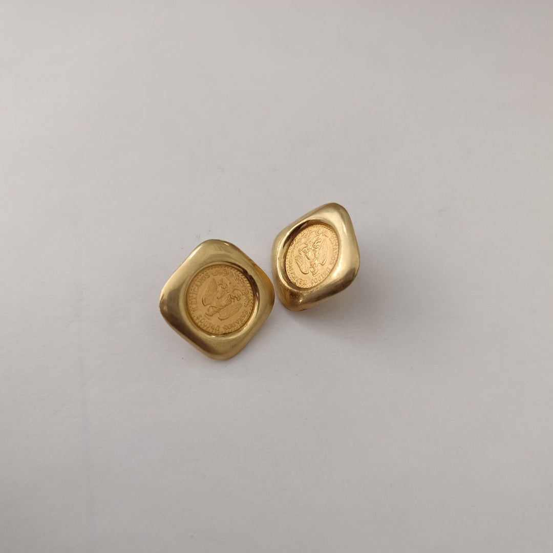 ARETES PAR ORO 21 K 3.32 GRMS (SEMINUEVO)