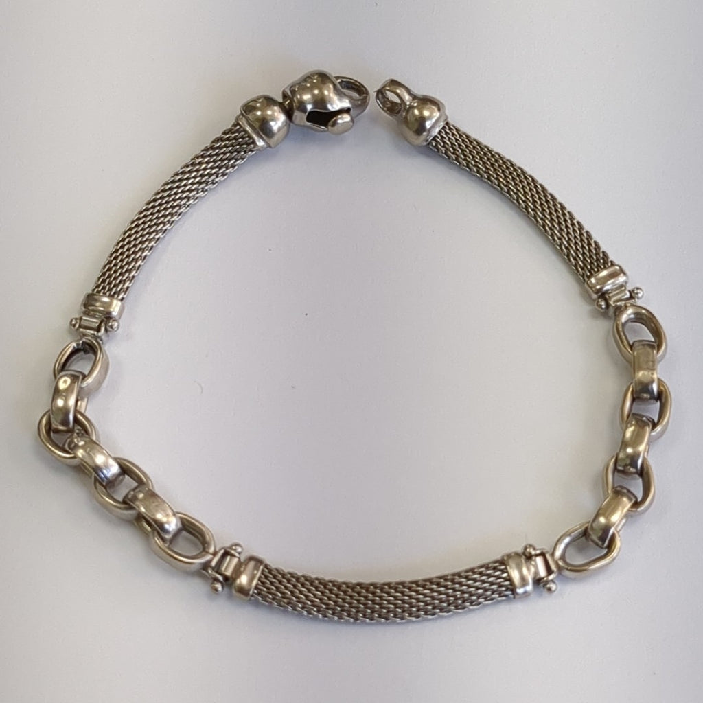 PULSERA ORO BLANCO 10 K 10,40 GRMS (SEMINUEVO)