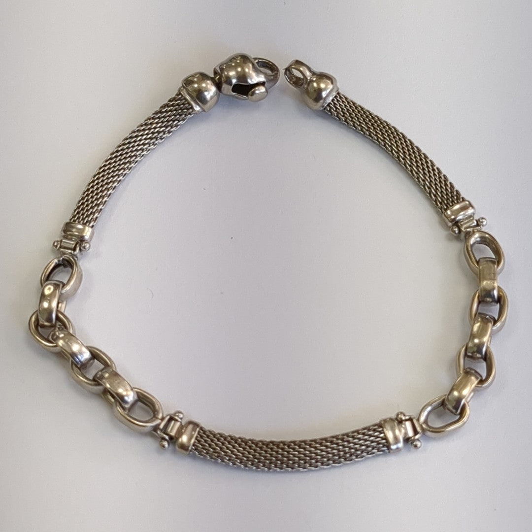 PULSERA ORO BLANCO 10 K 10,40 GRMS (SEMINUEVO)