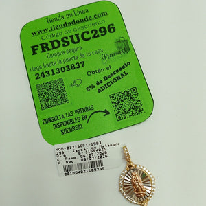 MEDALLA RELIGIOSA ORO 14 K 3.2 GRMS (SEMINUEVO)