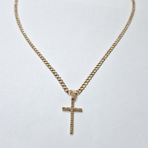 CADENA, CRUCIFIJO, DIJE ORO 10 K 9.3 GRMS (SEMINUEVO)