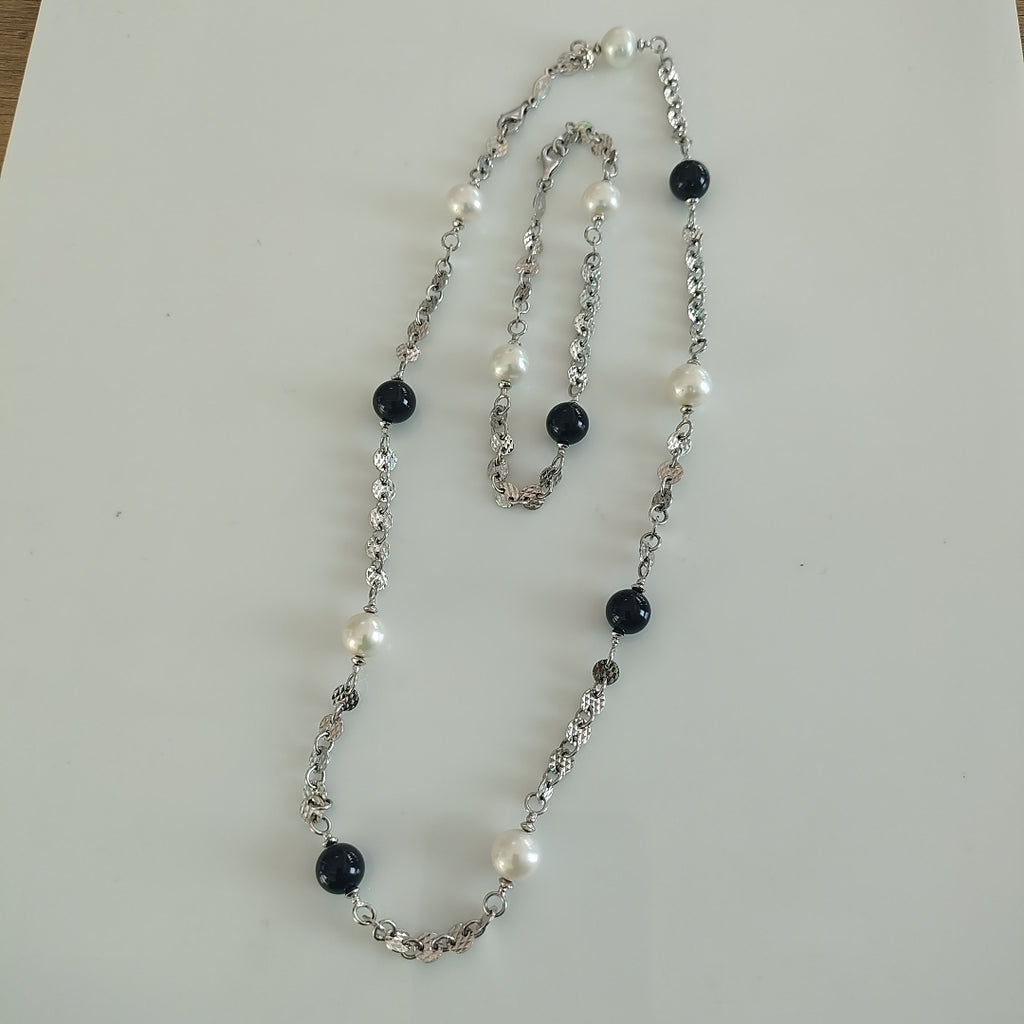 COLLAR,PULSERA ORO BLANCO 10 K 22,60 GRMS (SEMINUEVO)