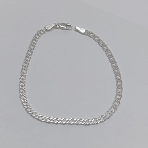 PULSERA DOBLE ESLABON PLATA .925 21 CM 3.63 GR (NUEVO)