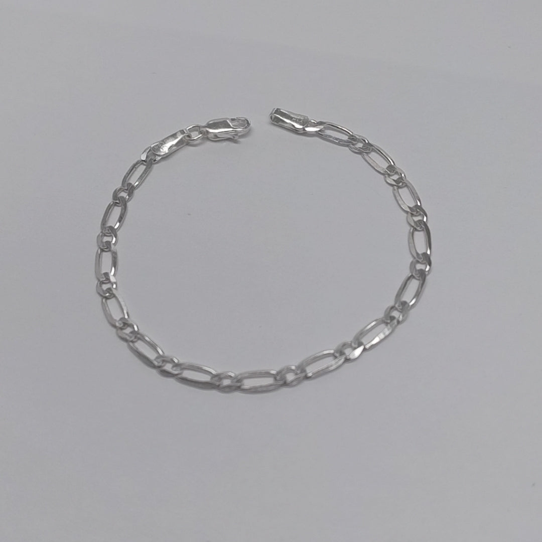 PULSERA TEJIDO 1X1 PLATA .925 18 CM 3.5 GR (NUEVO)