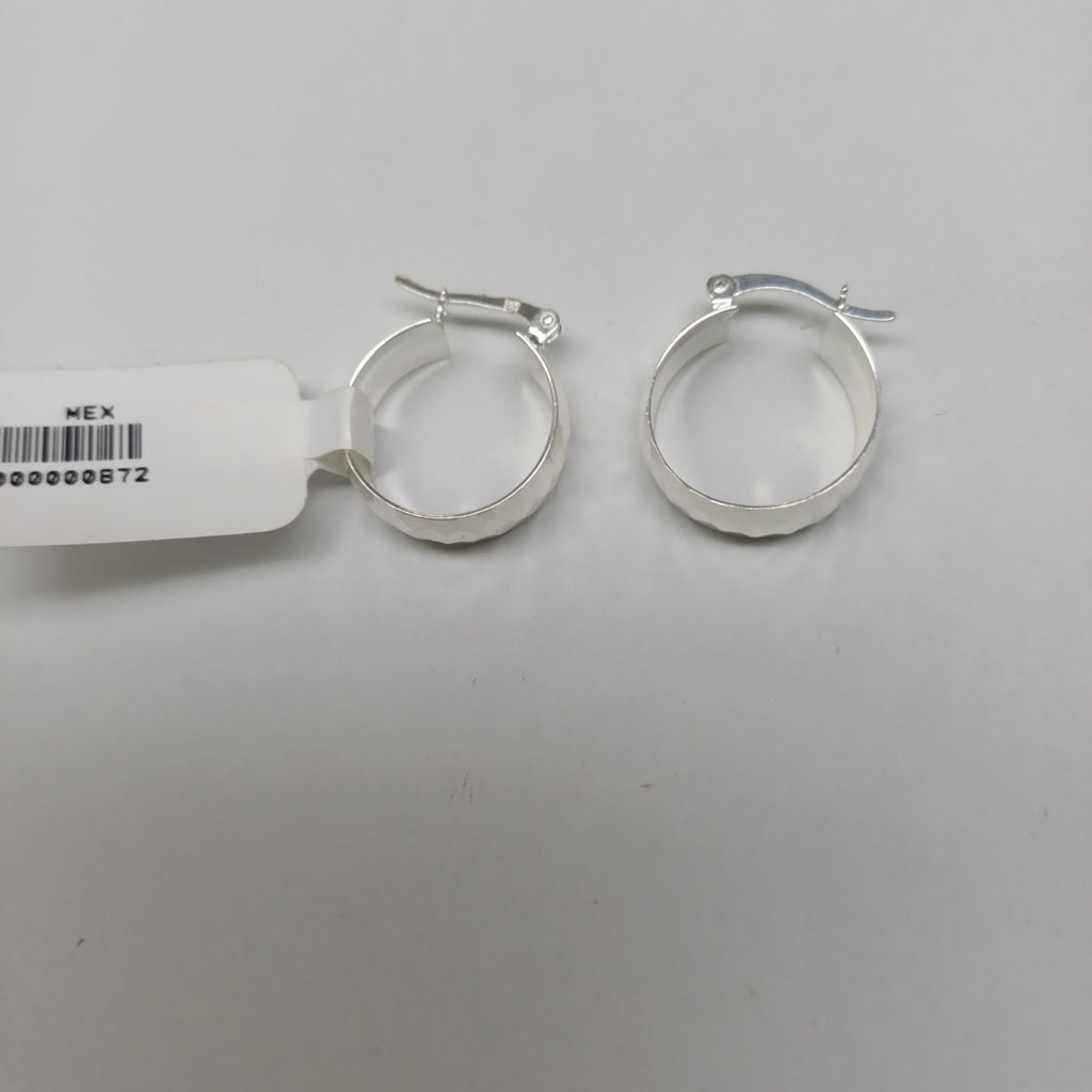 ARETES ARRACADAS FACETADAS PLATA .925 2.8 GR (NUEVO)