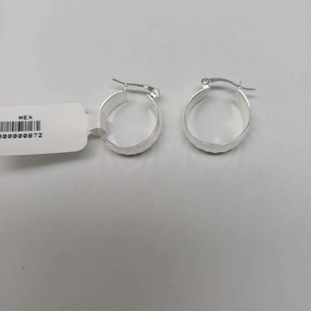 ARETES ARRACADAS FACETADAS PLATA .925 2.8 GR (NUEVO)