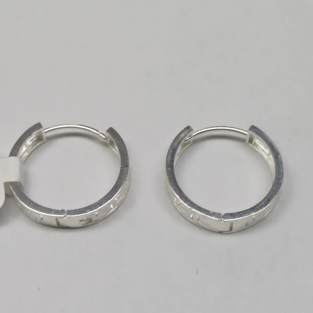 ARETES ARRACADAS GRECAS PLATA .925 4.13 GR (NUEVO)