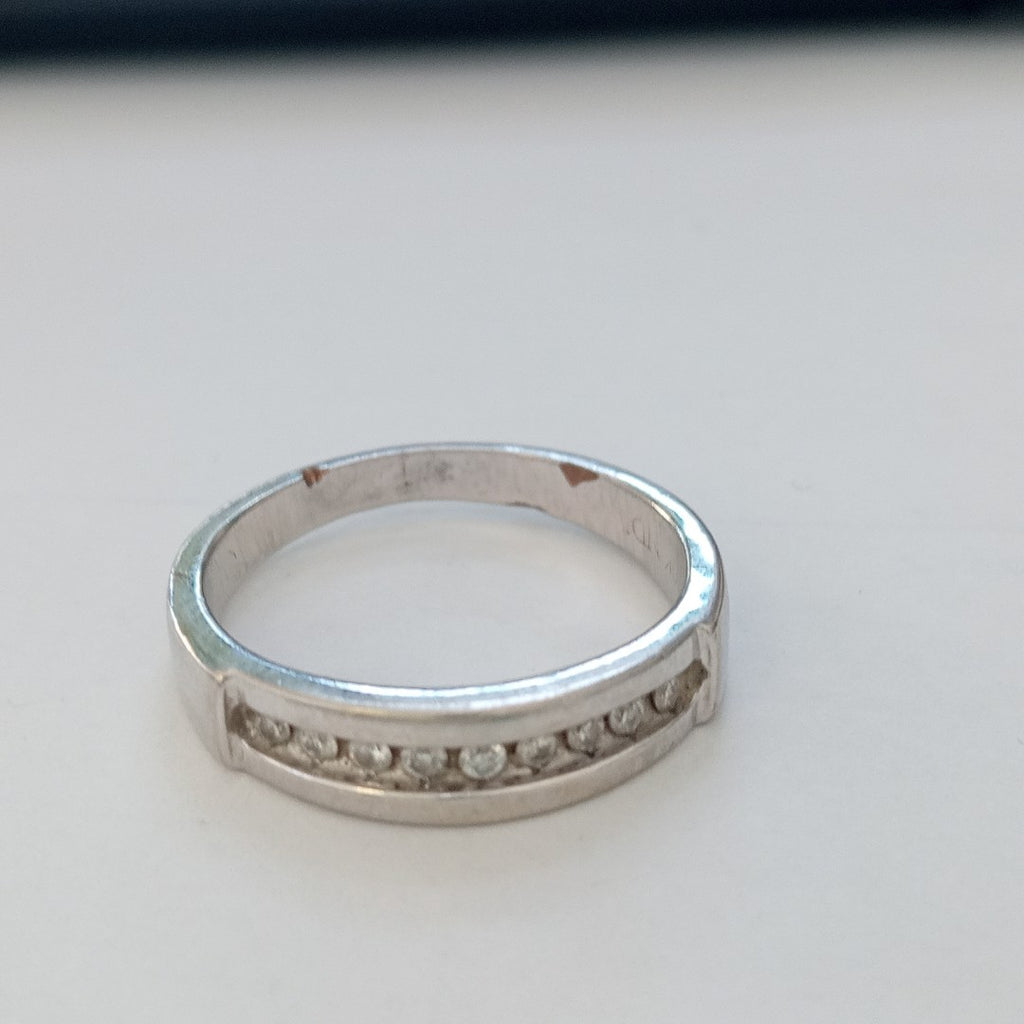 ANILLO ORO, ORO BLANCO 10 K 5.7 GRMS (SEMINUEVO)