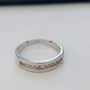 ANILLO ORO, ORO BLANCO 10 K 5.7 GRMS (SEMINUEVO)