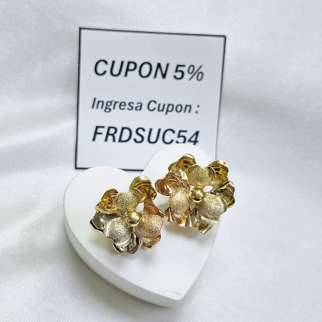 ARETES PAR ORO 14 K 7 GRMS (SEMINUEVO)