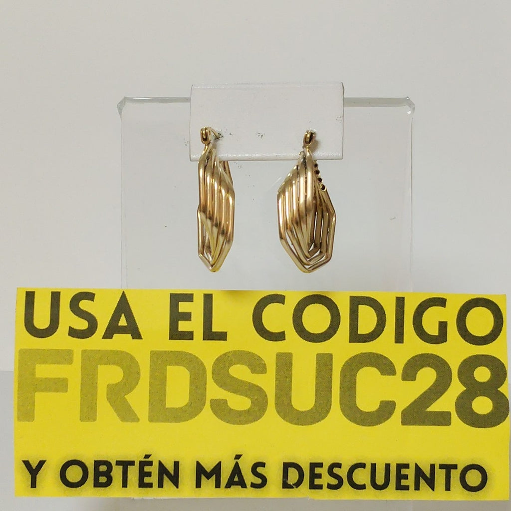 ARRACADAS PAR ORO 14 K 3.4 GRMS (SEMINUEVO)