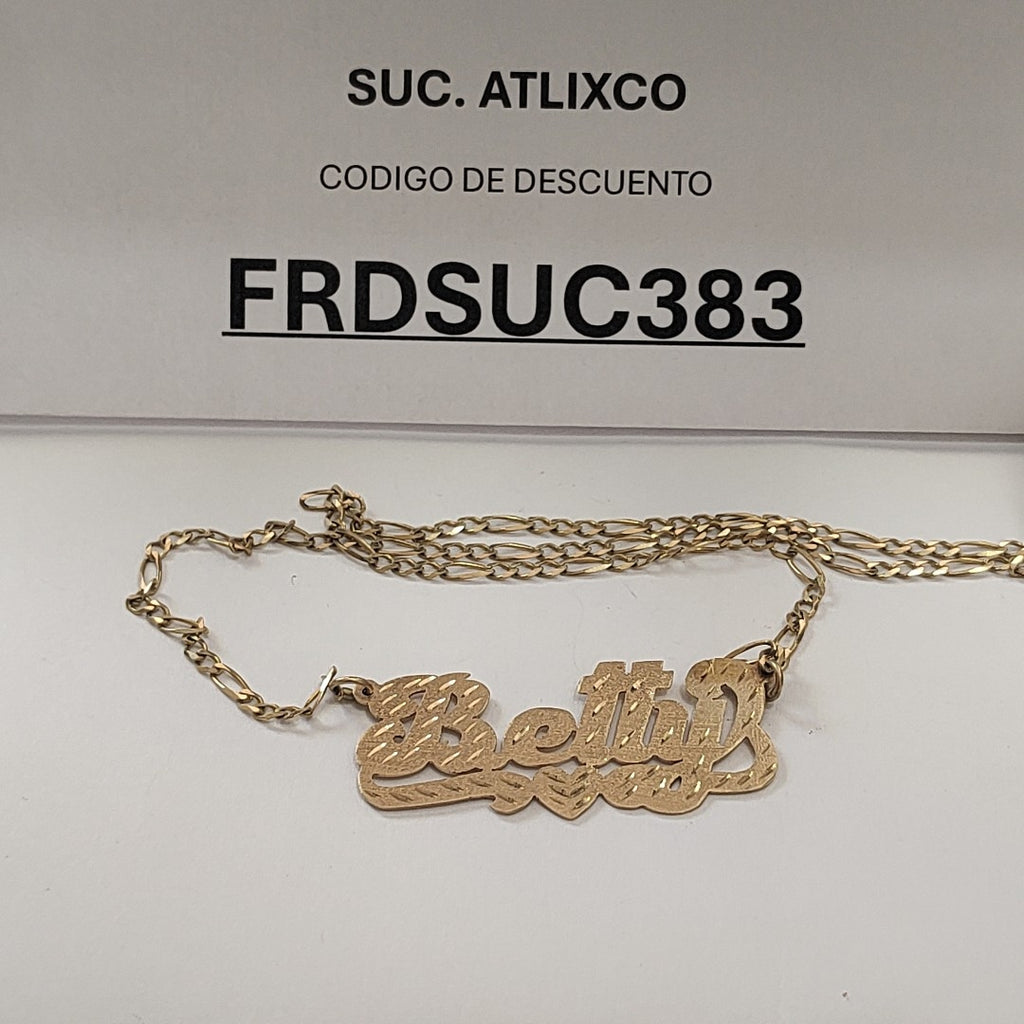 CADENA, DIJE ORO 14 K 7.7 GRMS (SEMINUEVO)