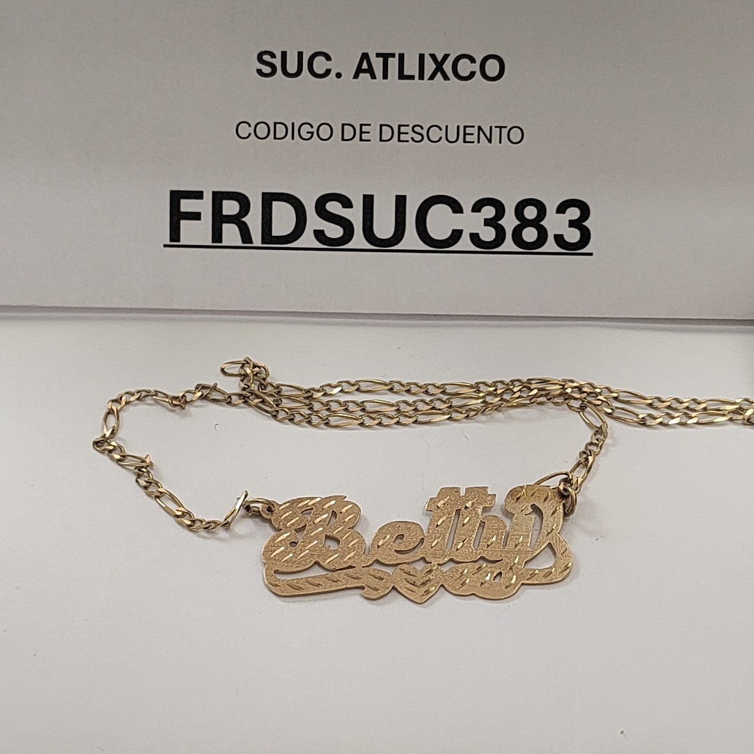 CADENA, DIJE ORO 14 K 7.7 GRMS (SEMINUEVO)