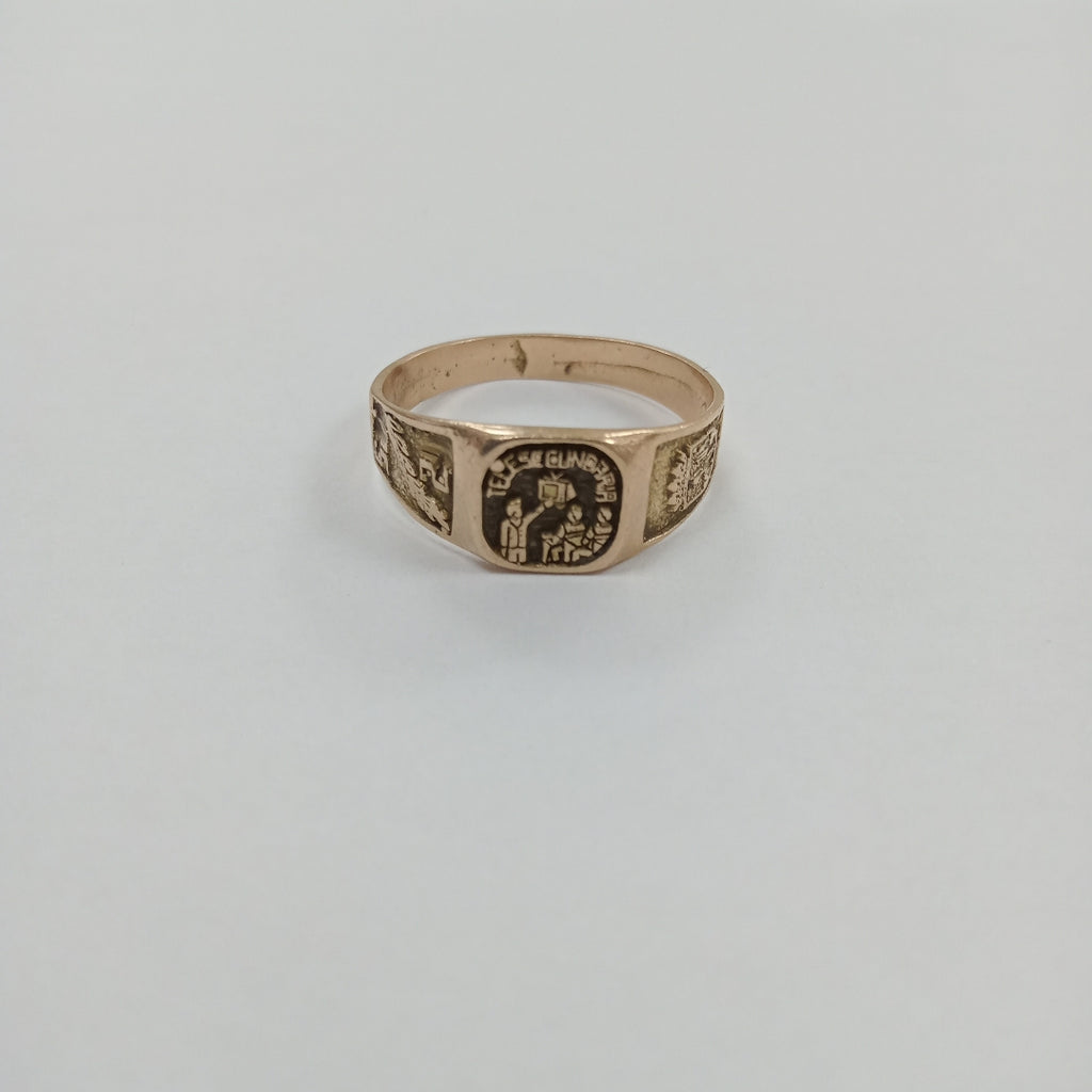 ANILLO DE GRADUACIÓN ORO 10 K 1.9 GRMS (SEMINUEVO)