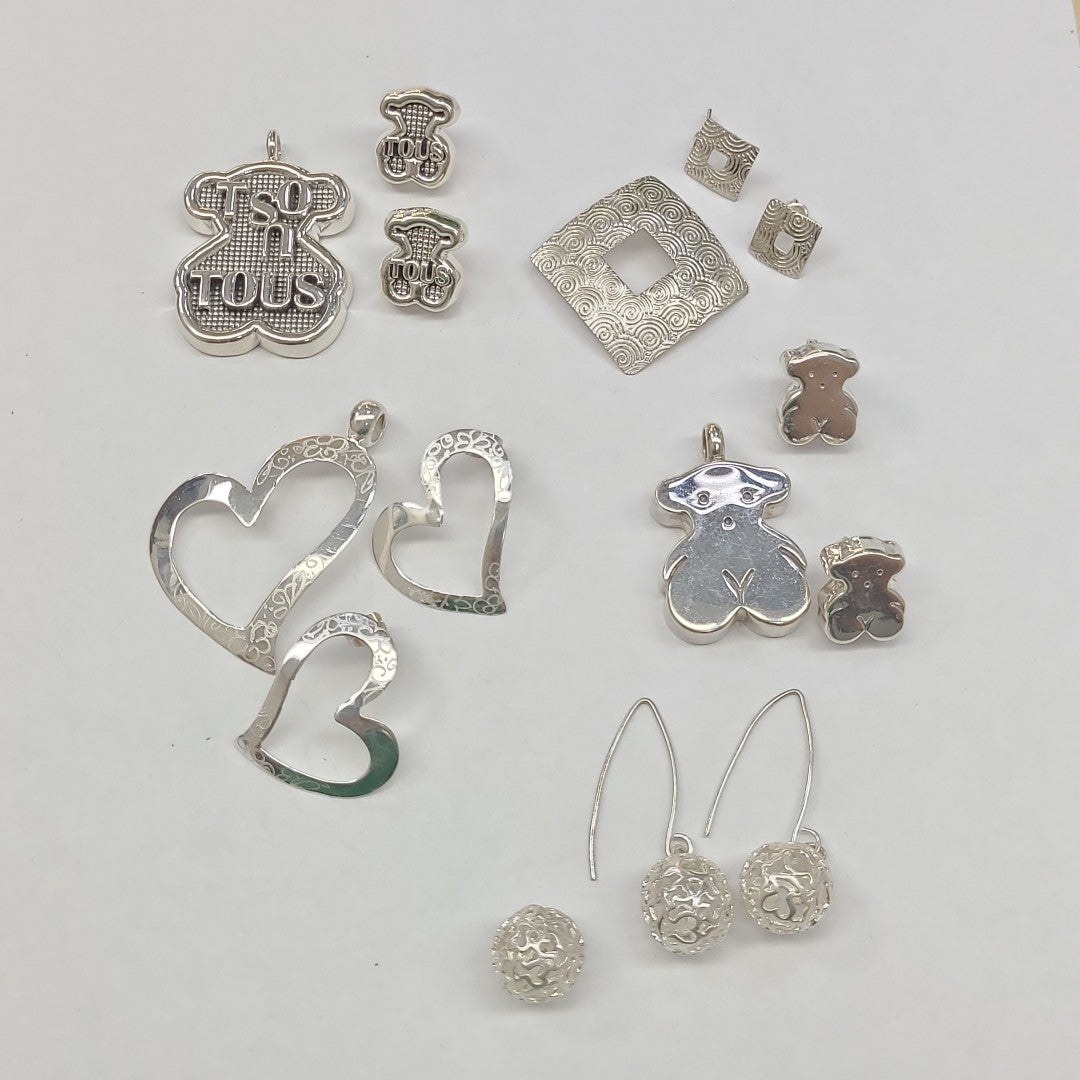 ARETES PAR, DIJE PLATA 44.1 GRMS (SEMINUEVO)