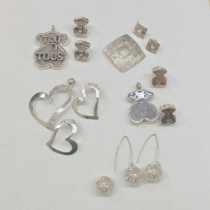 ARETES PAR, DIJE PLATA 44.1 GRMS (SEMINUEVO)