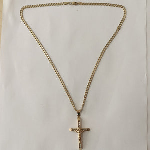 CADENA, CRUCIFIJO ORO 10 K 15.3 GRMS (SEMINUEVO)