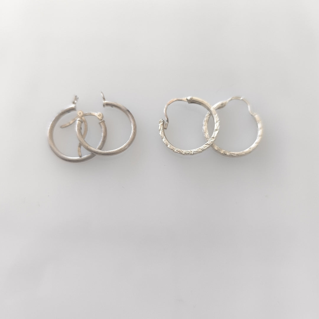 ARETES PAR,ARRACADAS PAR PLATA 3,50 GRMS (SEMINUEVO)