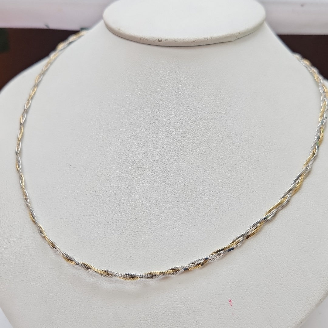 GARGANTILLA ORO,ORO BLANCO 14 K 5,60 GRMS (SEMINUEVO)