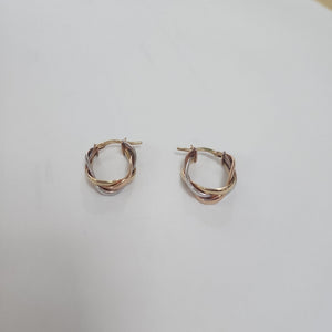 ARRACADAS PAR ORO COMBINADO 14 K 2,30 GRMS (SEMINUEVO)