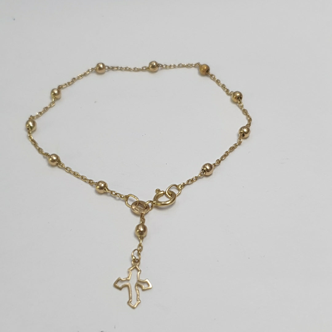 PULSERA, ROSARIO ORO 18 K 2.9 GRMS (SEMINUEVO)