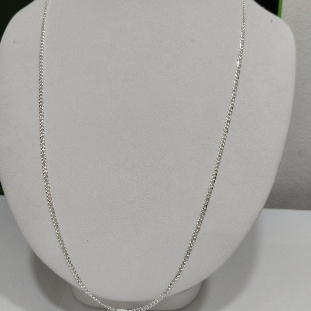 CADENA TEJIDO BARBADO PLATA .925 60 CM 5.7 GR (NUEVO)