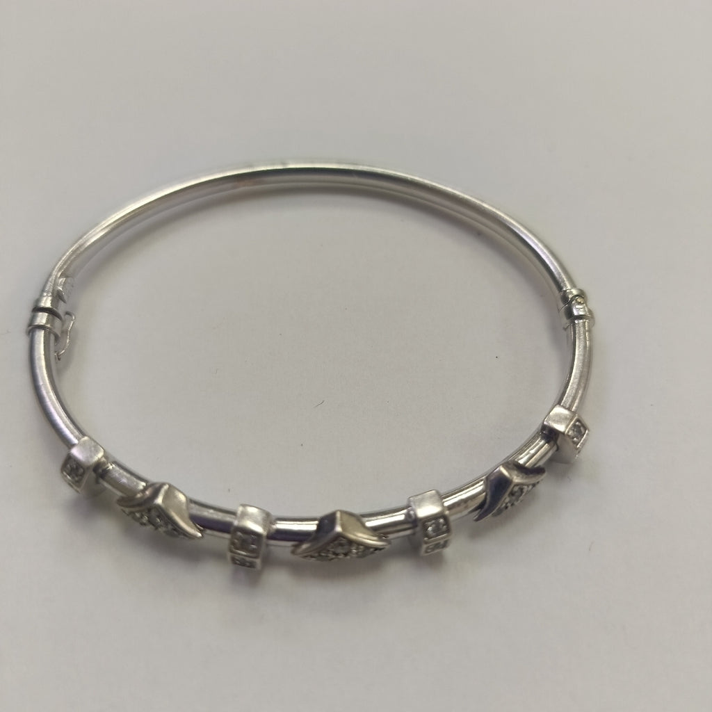 PULSERA RIGIDA ORO BLANCO 14 K 7,30 GRMS (SEMINUEVO)