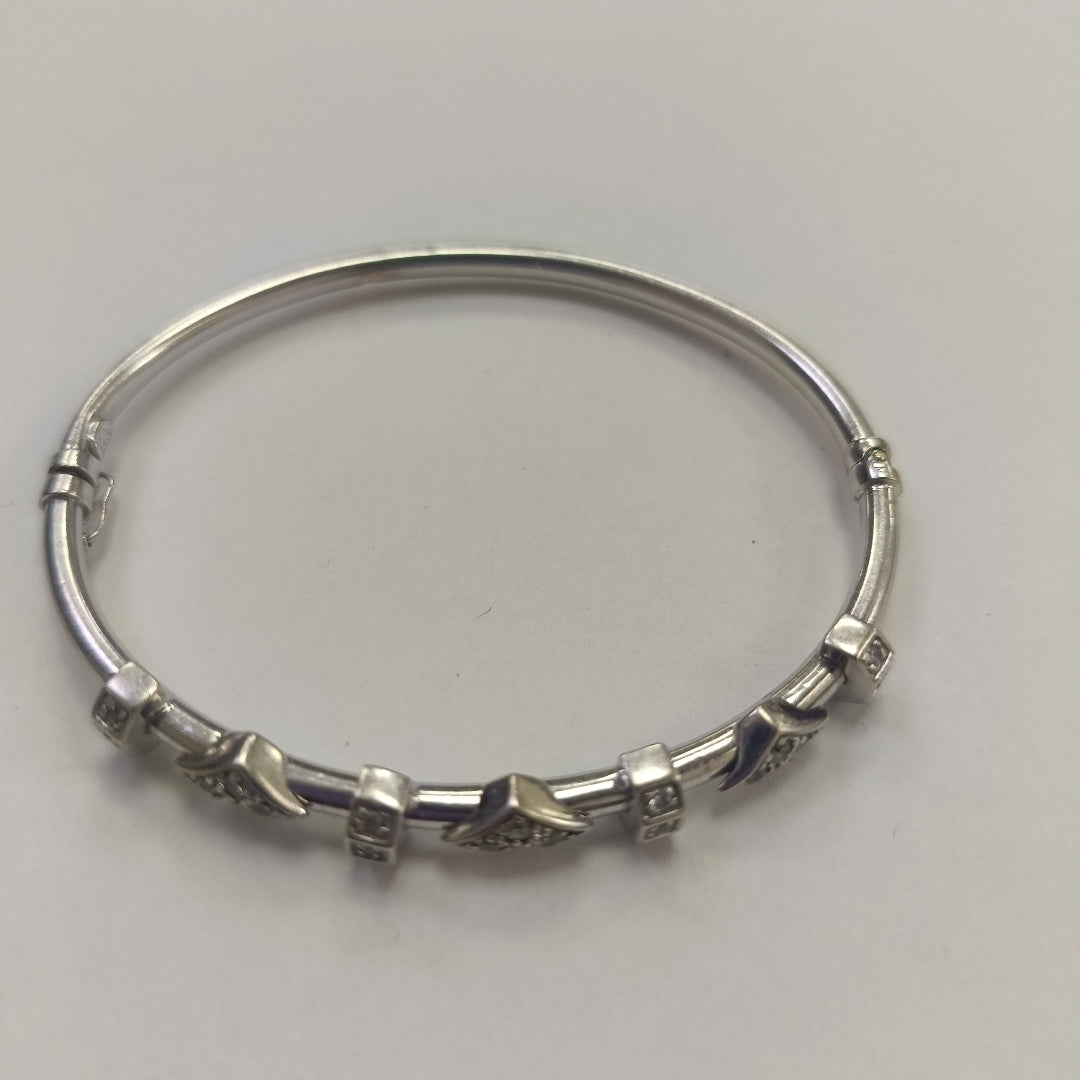 PULSERA RIGIDA ORO BLANCO 14 K 7,30 GRMS (SEMINUEVO)