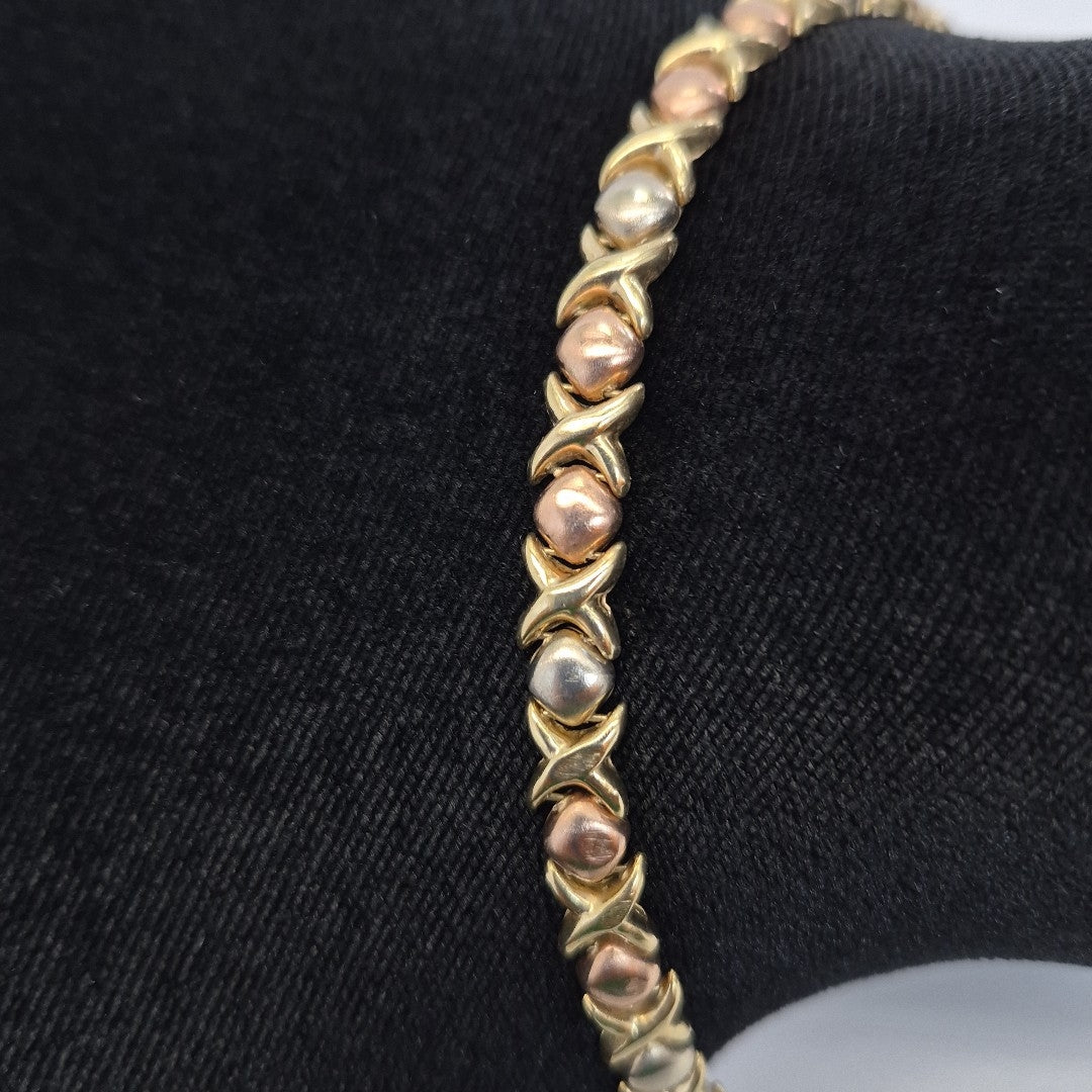 PULSERA ORO, ORO COMBINADO 10 K 6.8 GRMS (SEMINUEVO)