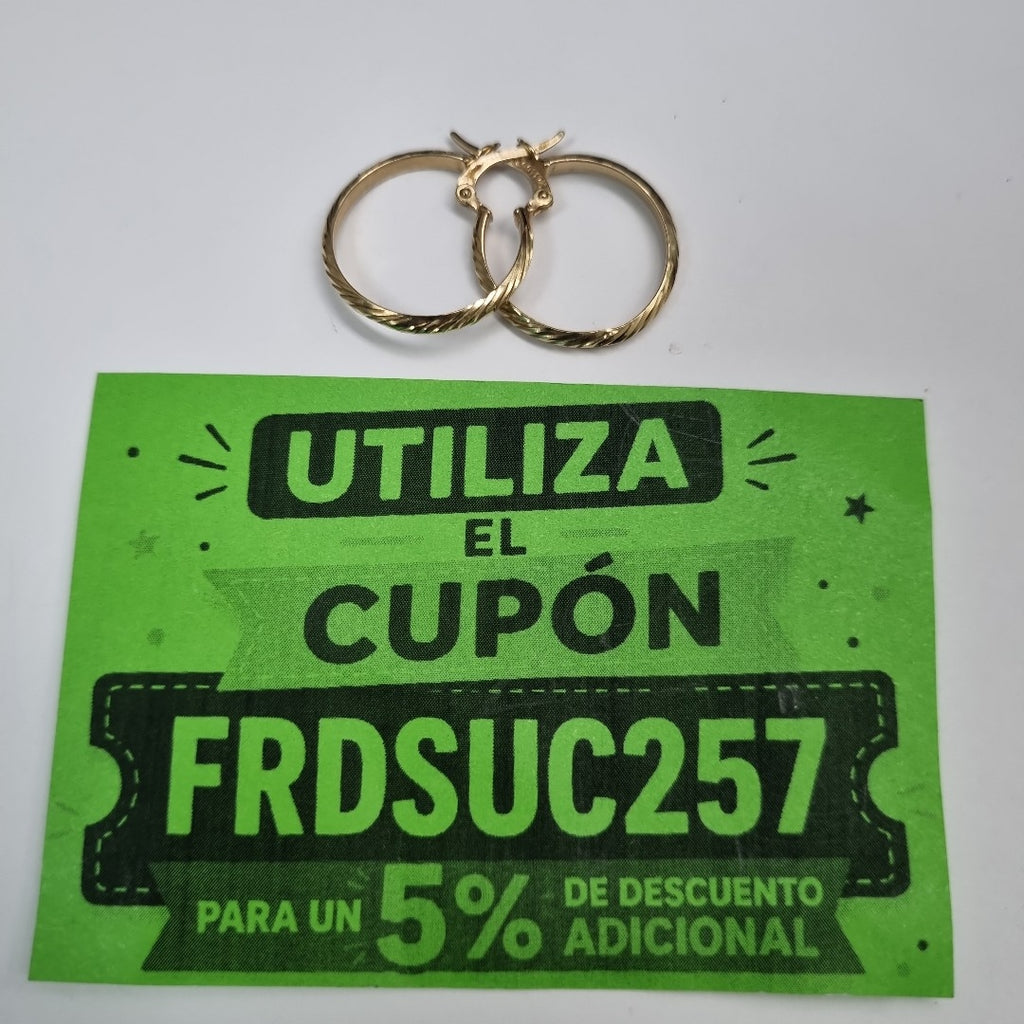 ARRACADAS PAR ORO 10 K 1.3 GRMS (SEMINUEVO)