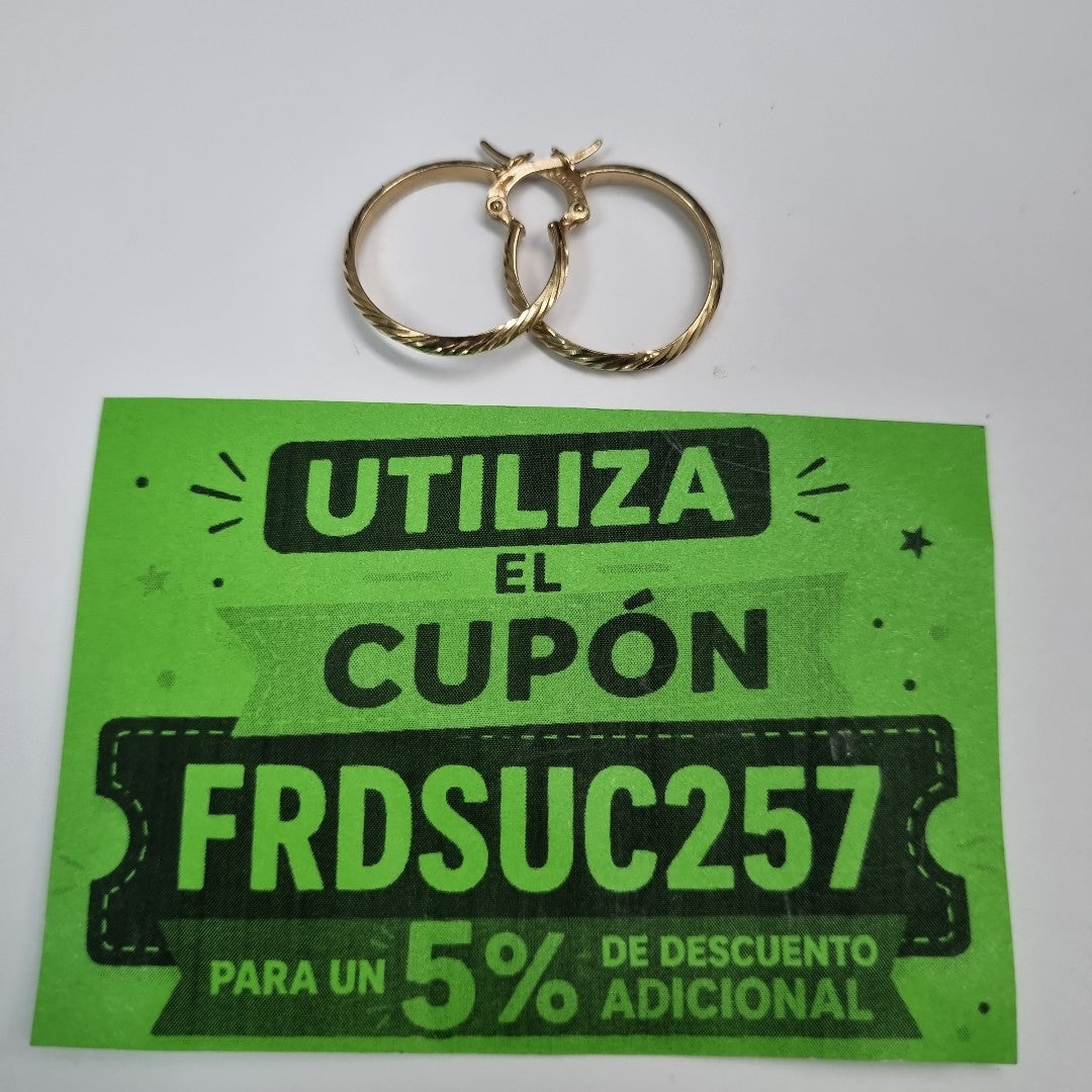 ARRACADAS PAR ORO 10 K 1.3 GRMS (SEMINUEVO)