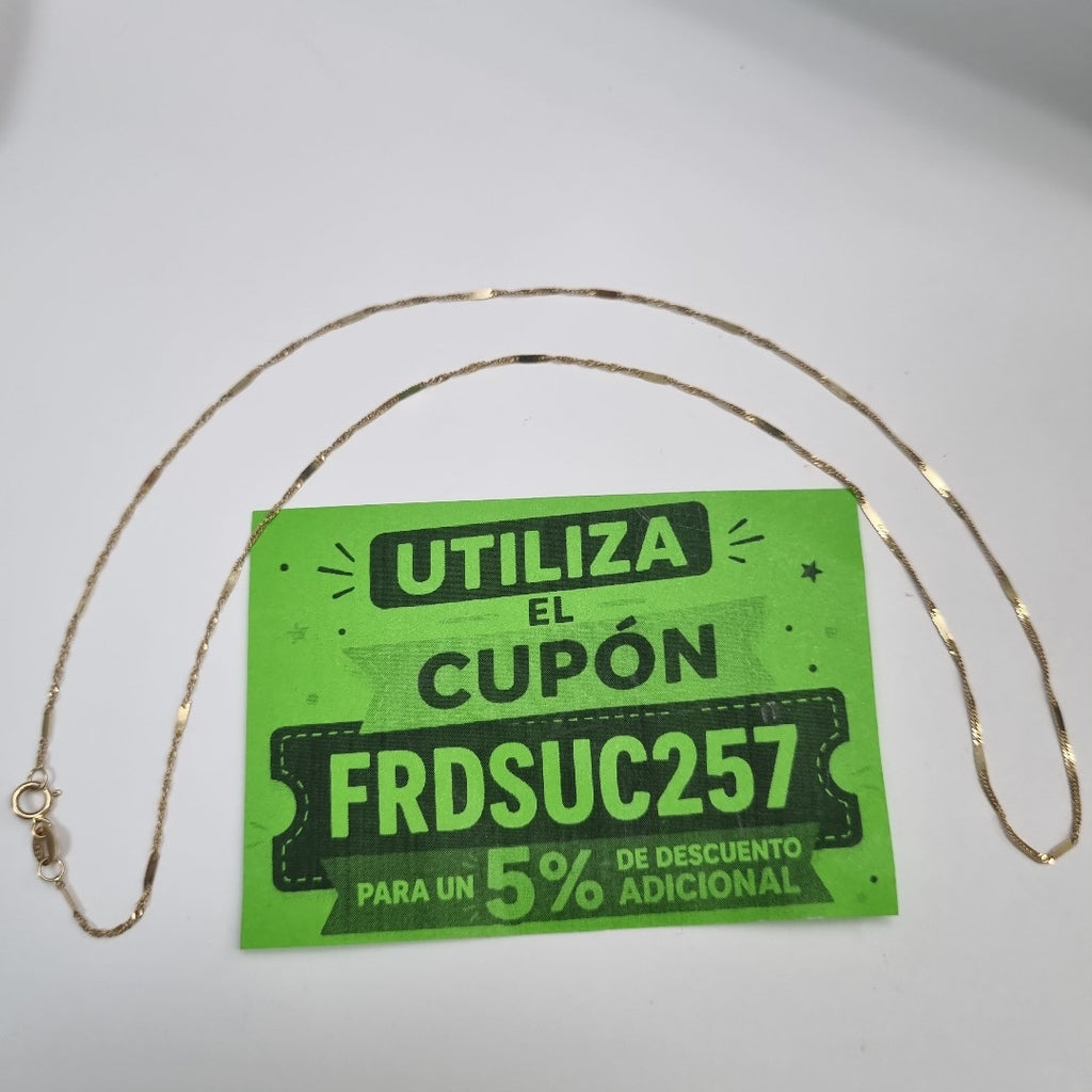 CADENA ORO 14 K 1.3 GRMS (SEMINUEVO)